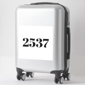 Aangepaste recycling van afval kan straatnaamadres sticker (Koffer)