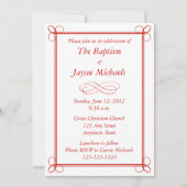 Aangepaste Red Baptism-uitnodiging of andere gebeu Kaart (Voorkant)