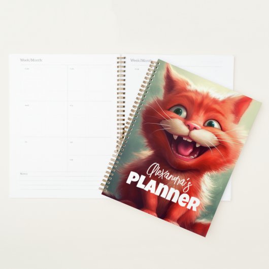 Aangepaste Red Cat Planner voor kattenbroodjes (Display)