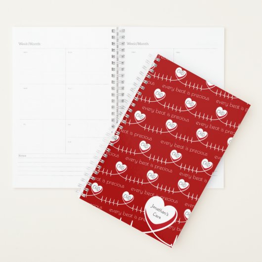 Aangepaste Red CHD Heart Care Planner (Display)