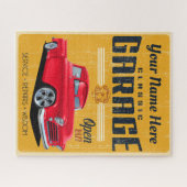 Aangepaste Red Classic Truck Garage Legpuzzel (Horizontaal)