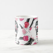 Aangepaste Red Pink Nail Tech Life Mok (Center)