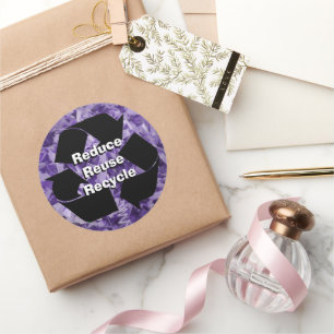 Aangepaste reductie, hergebruik, Recyclen Mobile L Ronde Sticker