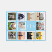 Aangepaste reeks 11 Foto Aangepast collage Fleece Deken (Voorkant (Horizontaal))