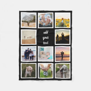 Aangepaste reeks 11 Foto Aangepast collage Fleece Deken