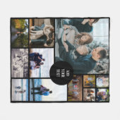 Aangepaste reeks 12 fotocollage fleece deken (Voorkant (Horizontaal))