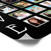 Aangepaste reeks 15 foto-Collage Love Black Poster (Hoek)
