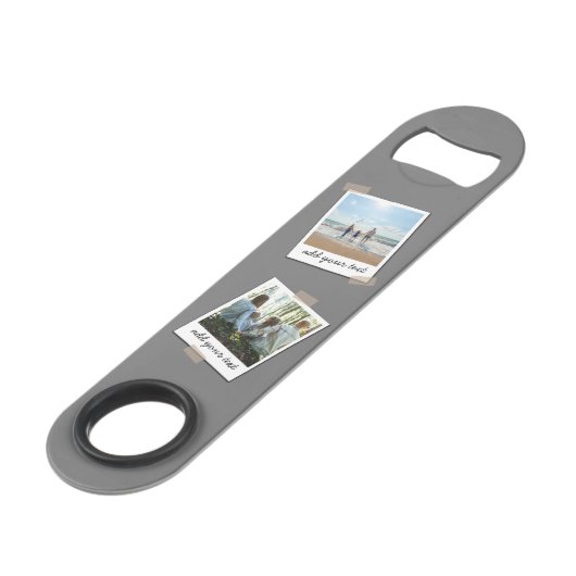 Aangepaste reeks 4 Foto Aangepaste collage Speed Flessenopener (Achterkant Gekanteld)