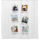 Aangepaste reeks 6 Foto Aangepast collage Douchegordijn (Voorkant)