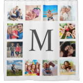 Aangepaste reeks foto's Collage Persoonlijk Wit Douchegordijn (Voorkant)