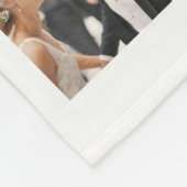 Aangepaste reeks foto's Collage Persoonlijk Wit Fleece Deken (Hoek)