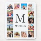 Aangepaste reeks foto's Collage Persoonlijk Wit Muismat (Voorkant)