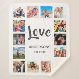 Aangepaste reeks foto's Collage Persoonlijk Wit Sherpa Deken