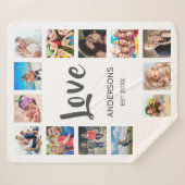 Aangepaste reeks foto's Collage Persoonlijk Wit Sherpa Deken (Voorkant (horizontaal))