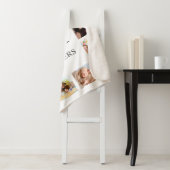 Aangepaste reeks foto's Collage Persoonlijk Wit Sherpa Deken (In situ)