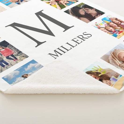 Aangepaste reeks foto's Collage Persoonlijk Wit Sherpa Deken (3/4)