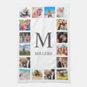 Aangepaste reeks foto's Collage Persoonlijk Wit Theedoek (Verticaal)