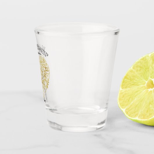 Aangepaste reeks reünie Gold Heart Tree Keepomwill Shot Glas (Rechts)