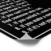 Aangepaste regels voor zwart en wit huis poster (Hoek)