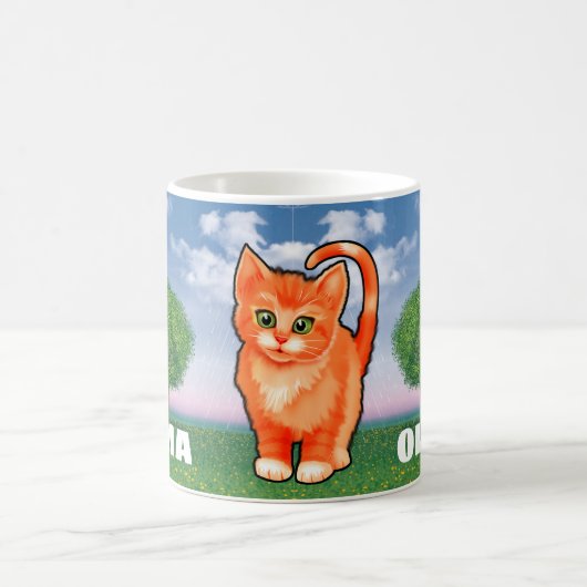 Aangepaste regenboog- en kittenMok Koffiemok (Center)