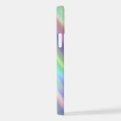 Aangepaste regenboog kleuren gestreepte stropdas k iPhone hoesje (Rechterkant)