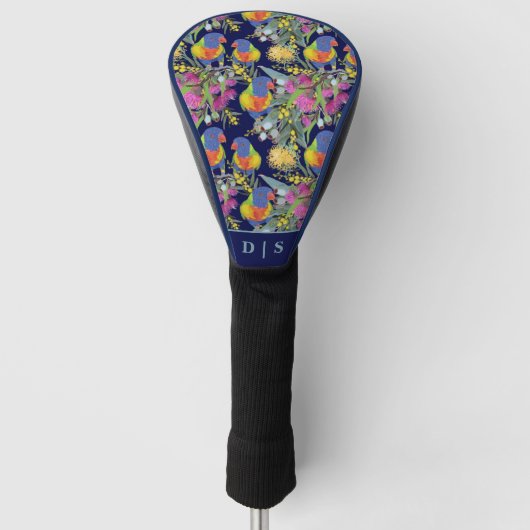 Aangepaste Regenboog Lori Golfheadcover (Voorkant)