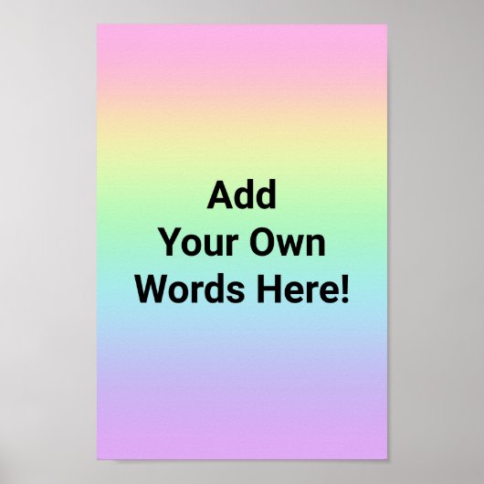 Aangepaste regenboog poster (Voorkant)