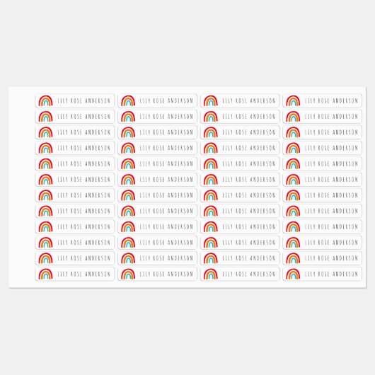 Aangepaste regenboog Terug naar het Kind van de Sc Labels (Vel)