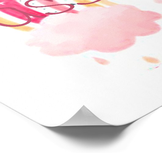 Aangepaste regenboog van de waterverf poster (Hoek)