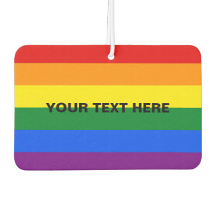 Aangepaste regenboog vlag auto luchtverfrisser