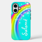 Aangepaste regenboogaqua-draagtas Case-Mate iPhone case (Achterkant)