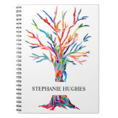 Aangepaste regenboogboom notitieboek (Voorkant)