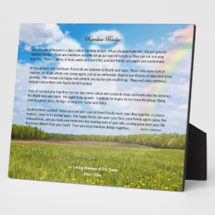 Aangepaste regenboogbrug Foto Plaque, Mannelijke h Fotoplaat