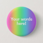 Aangepaste regenbooggradiënt ronde button 5,7 cm (Voorkant)