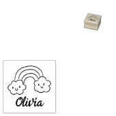 Aangepaste regenbooghandtekening 	rubberstempel (Gestempeld)