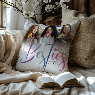 Aangepaste regenbooginstrumenten, foto's en tekst kussen