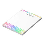 Aangepaste regenboogkrayon Kindergarten Teacher-la Notitieblok (Gedraaid)