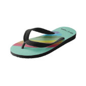 Aangepaste regenboogschuivers kinder teenslippers (Schuin)