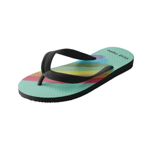Aangepaste regenboogschuivers kinder teenslippers (Schuin)