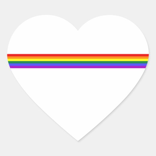 Aangepaste regenboogsticker met de voorvlag hart sticker (Voorkant)