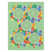 Aangepaste regenboogstippen  tafelkleed (Voorkant)