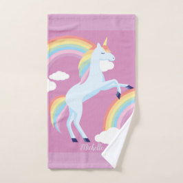 Aangepaste regenboogUnicorn Handdoek