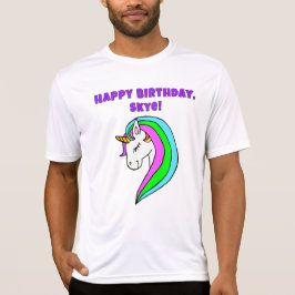 Aangepaste regenboogUnicorn T-shirt