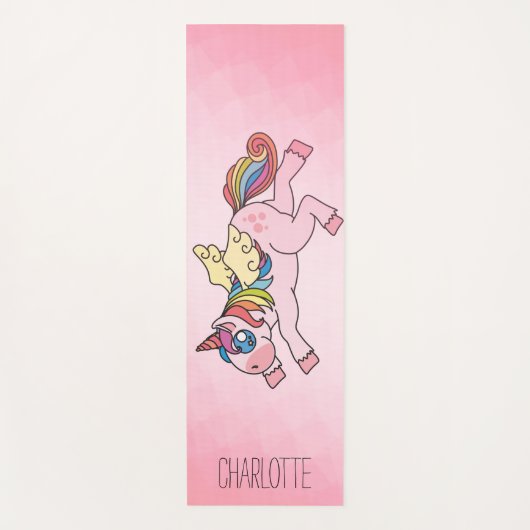 Aangepaste regenboogUnicorn Yogamat (Voorkant)