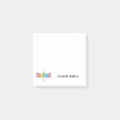 Aangepaste regenboogWaterverf Dragonfly Feminine Post-it® Notes (Voorkant)