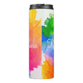 Aangepaste regenboogWaterverf Thermosbeker (Achterkant)