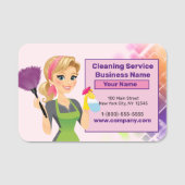 Aangepaste reinigingsservice droog wisnaam tag (Voorkant)