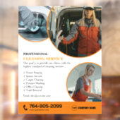 Aangepaste reinigingsservices Raamfolie Raamsticker (Vel 2)