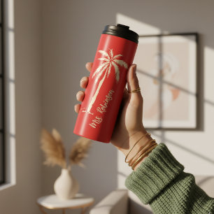 Aangepaste Reis Paar Tumbler voor Huwelijkscadeau Thermosbeker