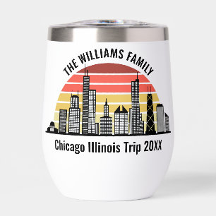 Aangepaste reis souvenir voor Chicago zonsondergan
